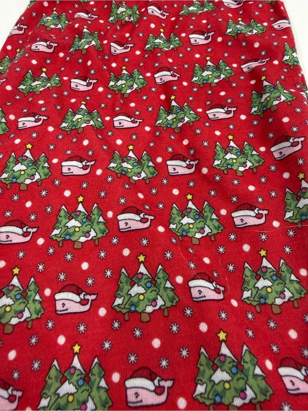 Vineyard Vines Boys Pajama Pants Kids Size XL 16 Christmas Whale Red Lounge